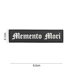 Embleem PVC Memento Mori (streep) Zwart/Alb - Afirmația Ta Tactică