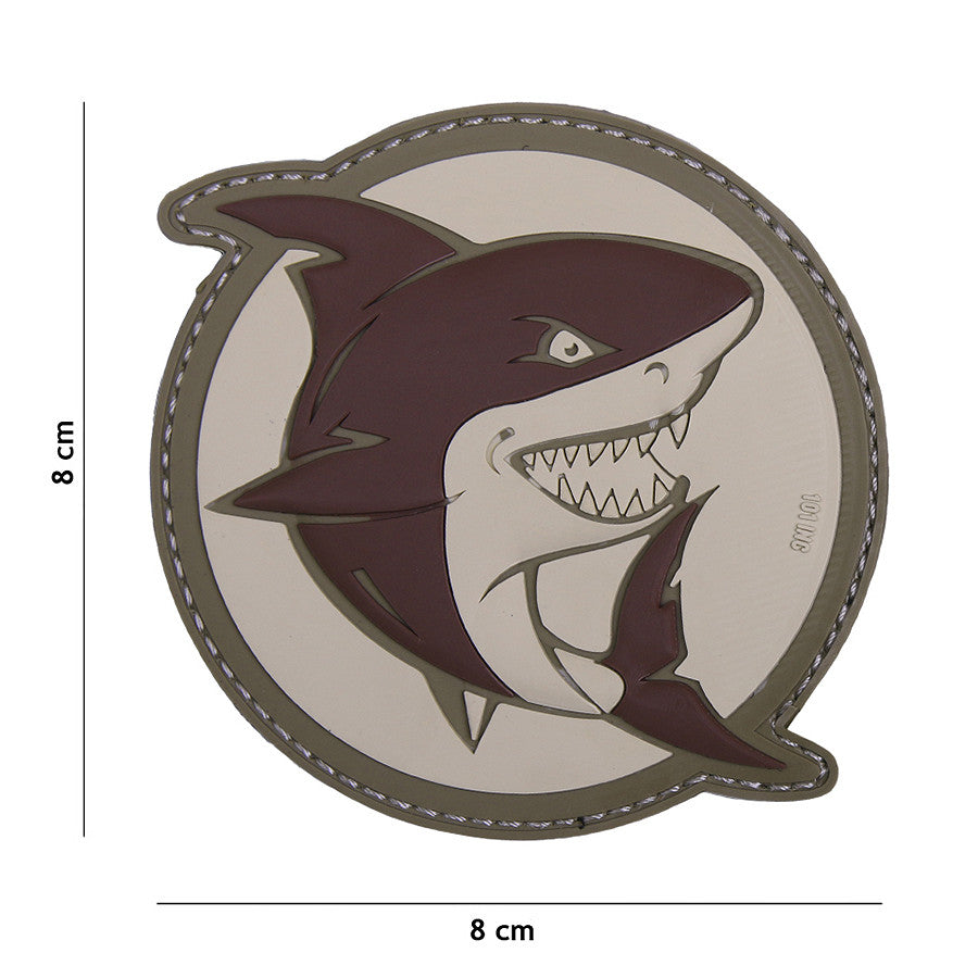 Embleem PVC Rechin Atacator 3D Maro - Putere Vizuală Implacabilă