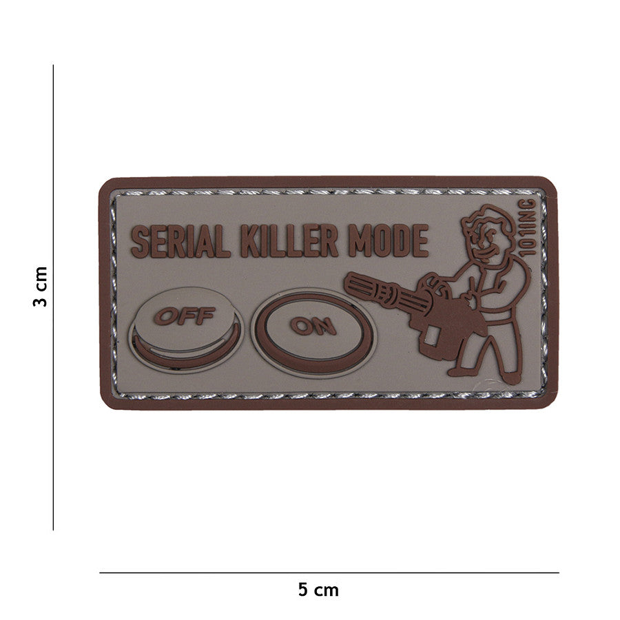Embleem PVC Serial killer Gri - Afirmă-ți Identitatea Tactică