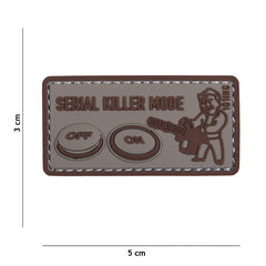 Embleem PVC Serial killer Gri - Afirmă-ți Identitatea Tactică