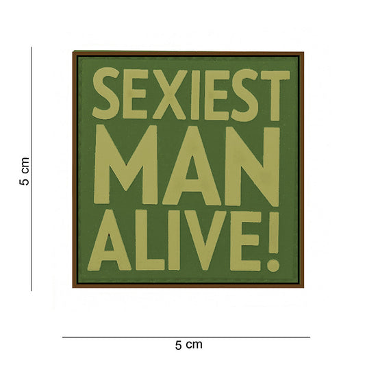 Embleem PVC Sexiest man alive Verde Tactical - Afirmă-ți Atitudinea!