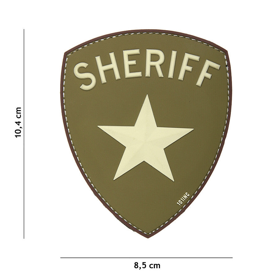 Embleem PVC Sheriff 3D Verde Military-Shop.ro - Afirmă-ți Autoritatea