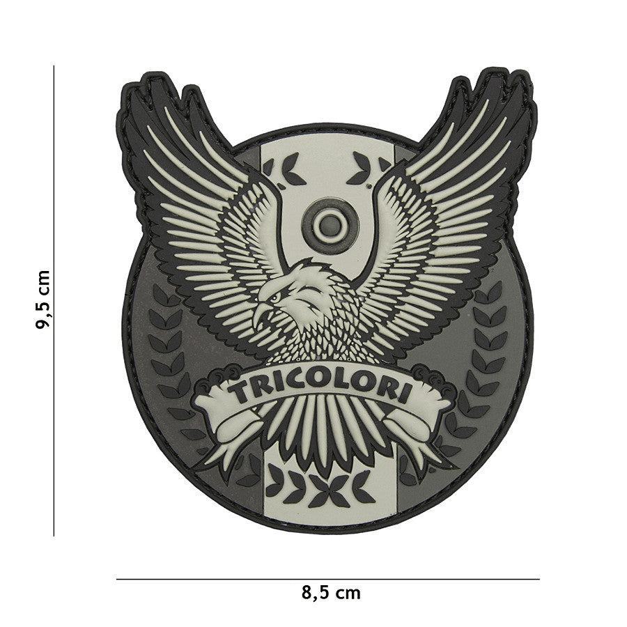 Embleem PVC Tricolori 3D Gri - Afirmă-ți Patriotismul cu Stil
