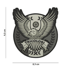 Embleem PVC Tricolori 3D Gri - Afirmă-ți Patriotismul cu Stil