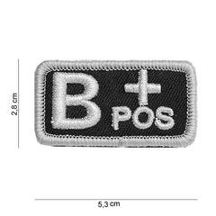 Embleem Sanguin B+ Pozitiv Negru - Siguranță Vitală, Reacție Rapidă