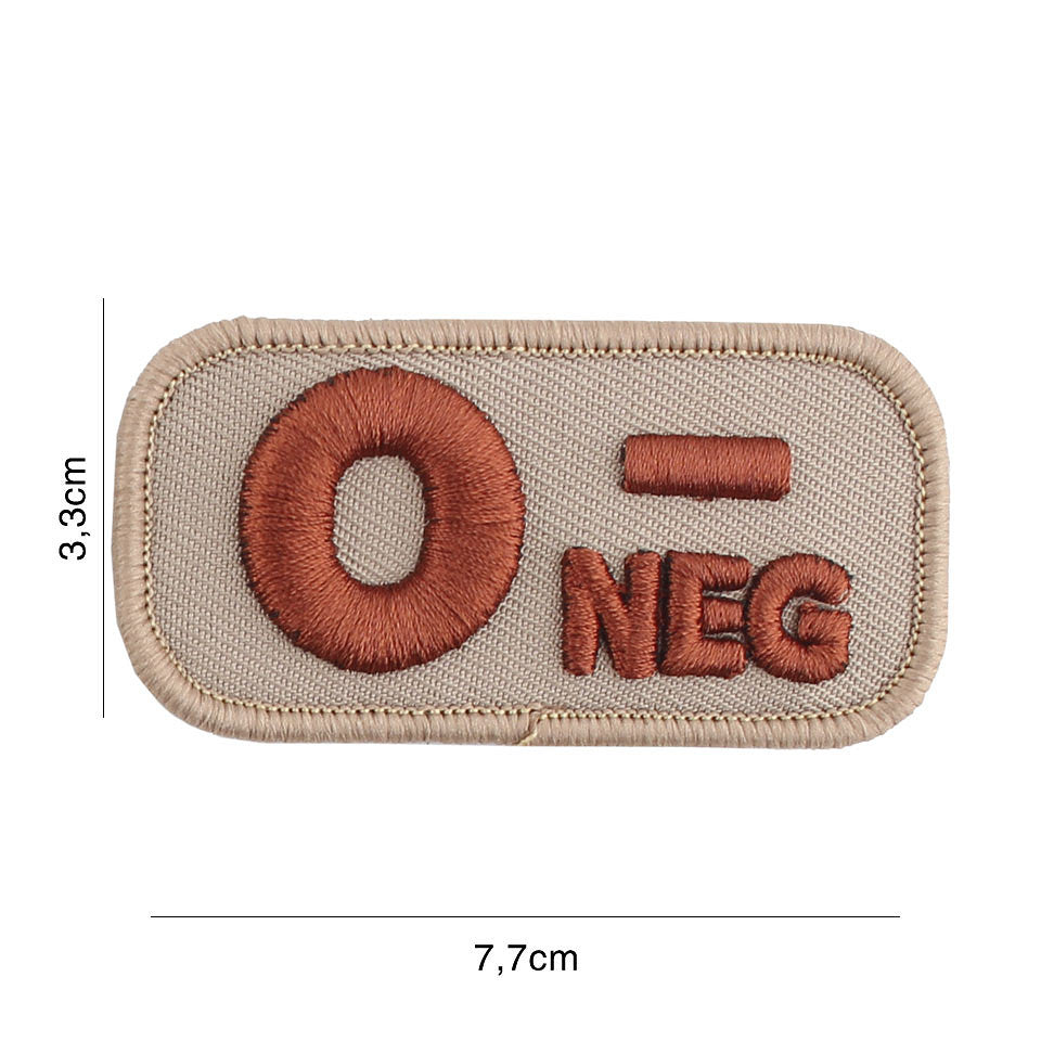 Embleem Sanguin O-Negativ Coyote Military-Shop - Identificare Vitală Rapidă