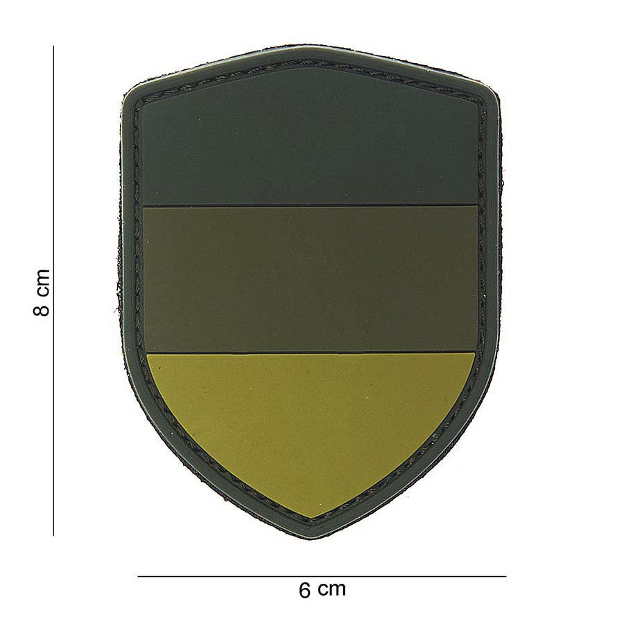 Embleem Scut Germania 3D PVC Verde - Afirmă-ți Identitatea Tactică