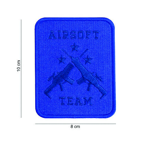Embleem Stof Airsoft Team Albastru - Afirmă-ți Identitatea pe Teren