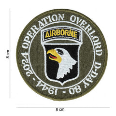 Embleem Stof D-Day 80 101st Airborne Ediție Specială - Omagiu "Screaming Eagles"
