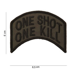 Embleem Stof "One Shot One Kill" Diverse - Precizie Mortală