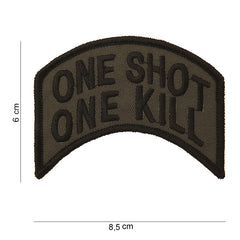 Embleem Stof "One Shot One Kill" Diverse - Precizie Mortală