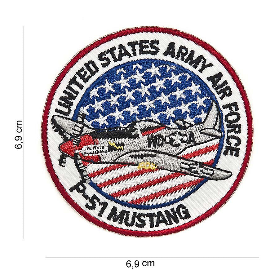 Embleem stof P-51 Mustang U.S. Diversen - Simbolul Curajului Aerian