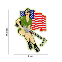 Embleem stof Pinup girl BAR #20009 Diversen - Exprima-ti Atitudinea