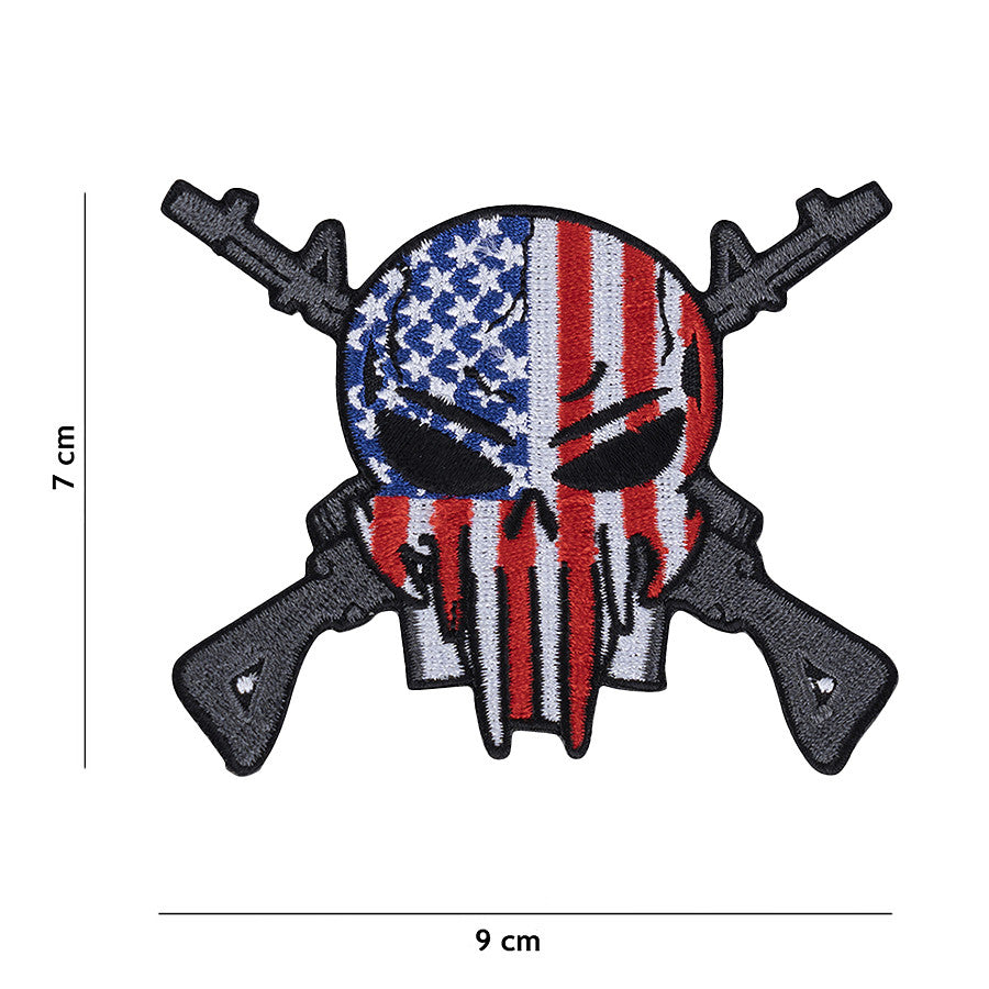 Embleem stof Punisher weapons USA #17065 - Simbol de Forță și Determinare