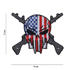 Embleem stof Punisher weapons USA #17065 - Simbol de Forță și Determinare
