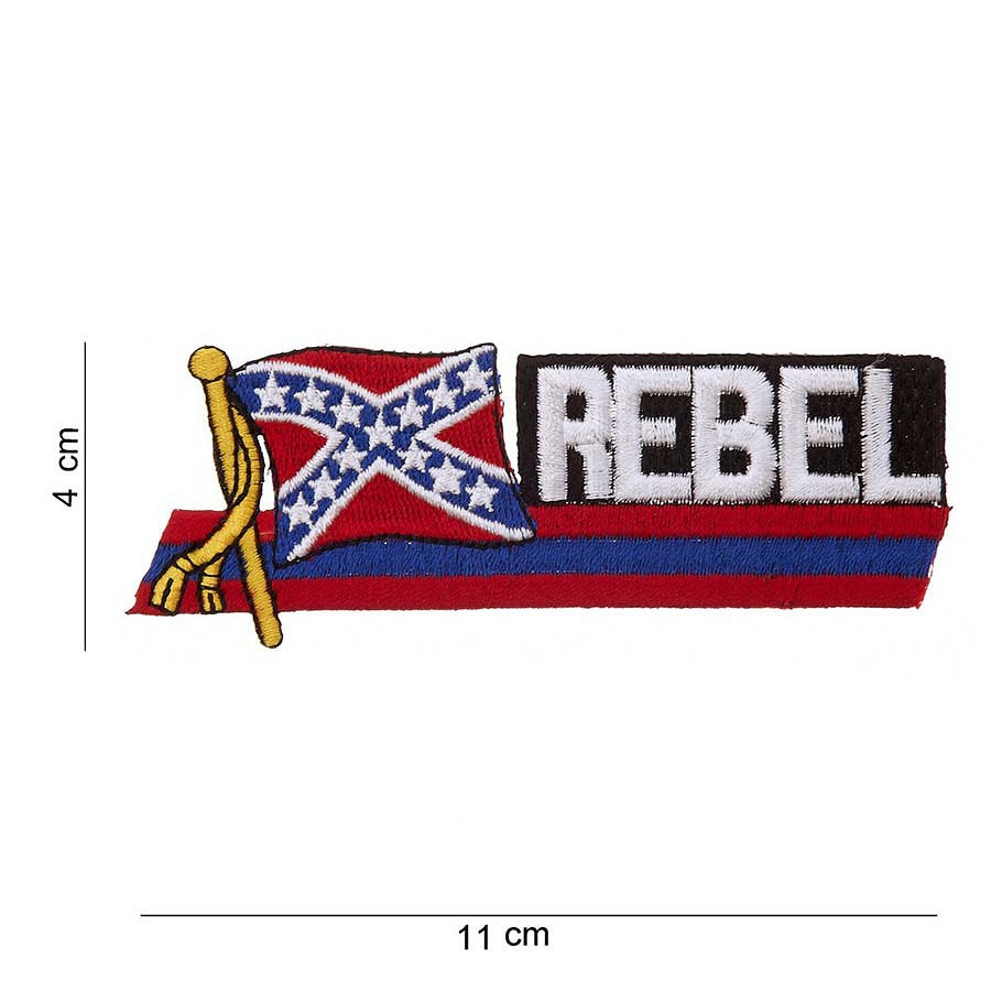 Embleem Stof Rebel Vlag #1042 Diversen - Declară-ți Atitudinea Unică