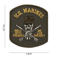 Embleem Stof US Marines Doodskop Diversen - Afirmă-ți Spiritul de Luptător