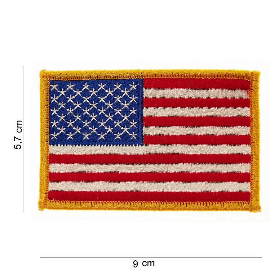 Embleem Stof Vlag USA Gouden Rand Diversen - Semn de Adevărată Loialitate