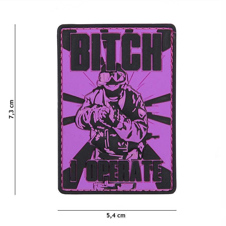 Embleem Tactic 3D PVC Bitch Roze - Declarație Audace de Prezență