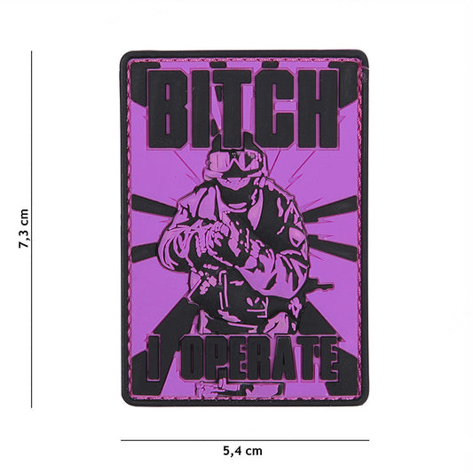 Embleem Tactic 3D PVC Bitch Roze - Declarație Audace de Prezență