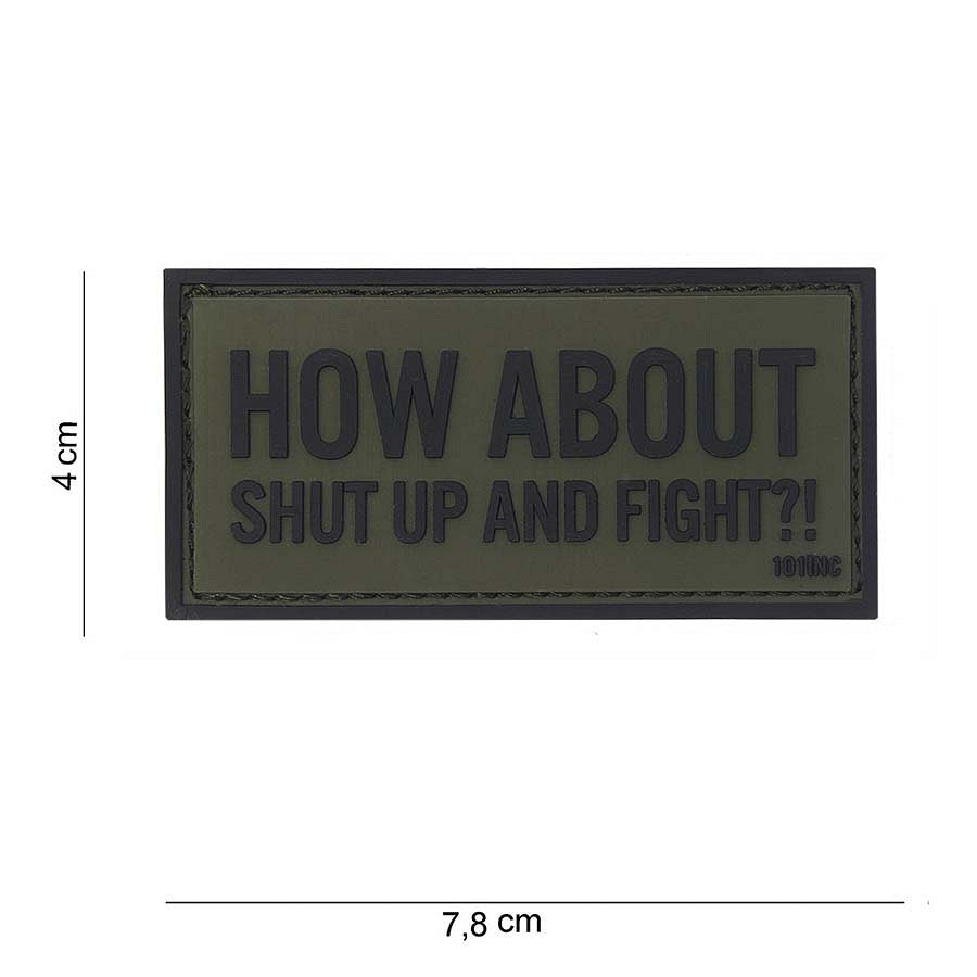 Embleem Tactic 3D PVC "How about groen" - Afirmă-ți Atitudinea