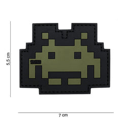 Embleem Tactic Space Invader 3D Verde/Negru - Personalizare Autentică