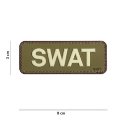 Embleem Tactic SWAT 3D PVC Verde/Maro - Identificare Rapidă & Personalizare Solidă