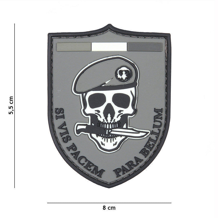 Embleem Tactical 3D SI VIS Pacem Gri #1106 - Afirmă-ți Mesajul Tactic