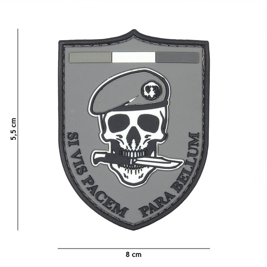 Embleem Tactical 3D SI VIS Pacem Gri #1106 - Afirmă-ți Mesajul Tactic