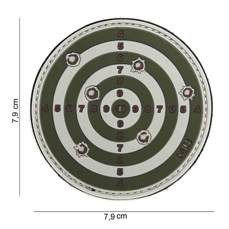 Embleem Target 3D PVC Verde Tactical - Identificare Rapidă & Sigură