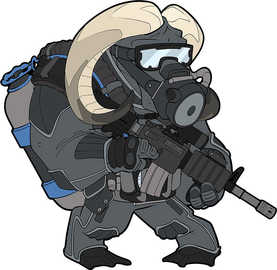 Embleem TF-2215 3D PVC Frogman Ox Nr.5 - Afirmă-ți Identitatea Tactică