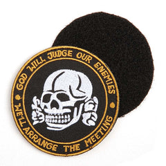 Embleem Velcro "God Will Judge Our" Divers - Mesaj Direct și Curajos