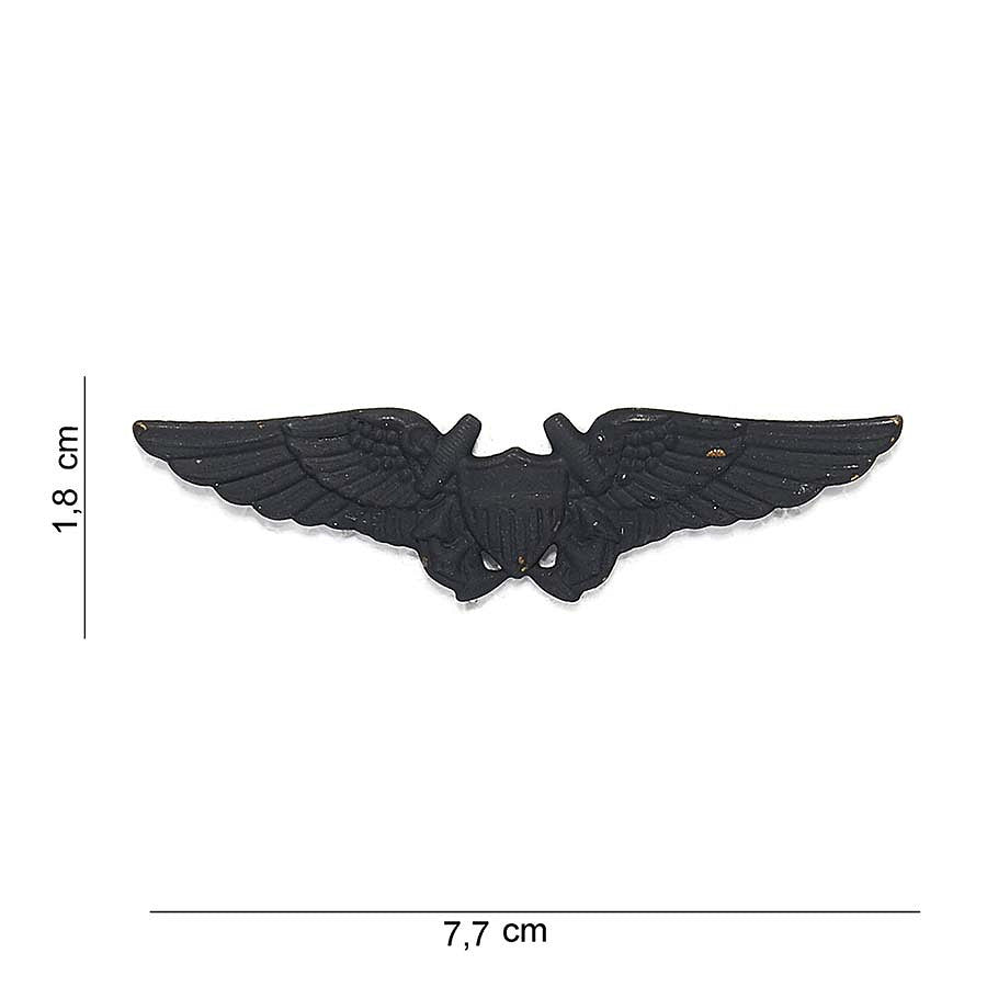 Embleem Wing Black #7015 Negru Tactical - Semn de Autoritate și Respect