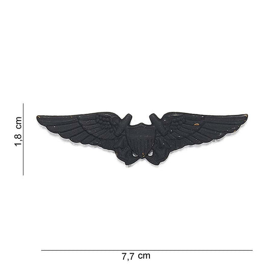 Embleem Wing Black #7015 Negru Tactical - Semn de Autoritate și Respect