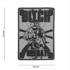 Emblem 3D PVC Bitch Grijs - Afirmă-ți Atitudinea Cu Putere