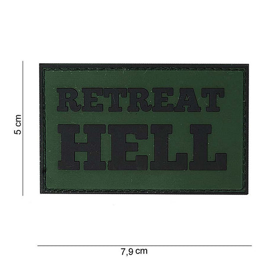 Emblem 3D PVC Retreat Hell - Afirmă-ți Spiritul De Luptător