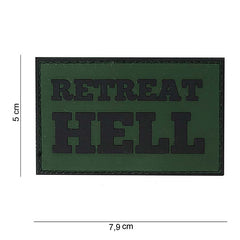 Emblem 3D PVC Retreat Hell - Afirmă-ți Spiritul De Luptător