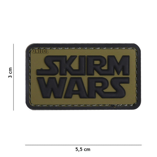 Emblem 3D PVC Skirm Wars Verde - Identitate Tactică Incontestabilă