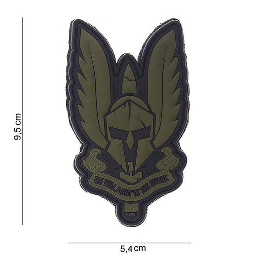 Emblem 3D PVC Spartan Verde - Afirmație de Neclintit