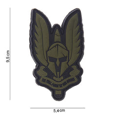 Emblem 3D PVC Spartan Verde - Afirmație de Neclintit