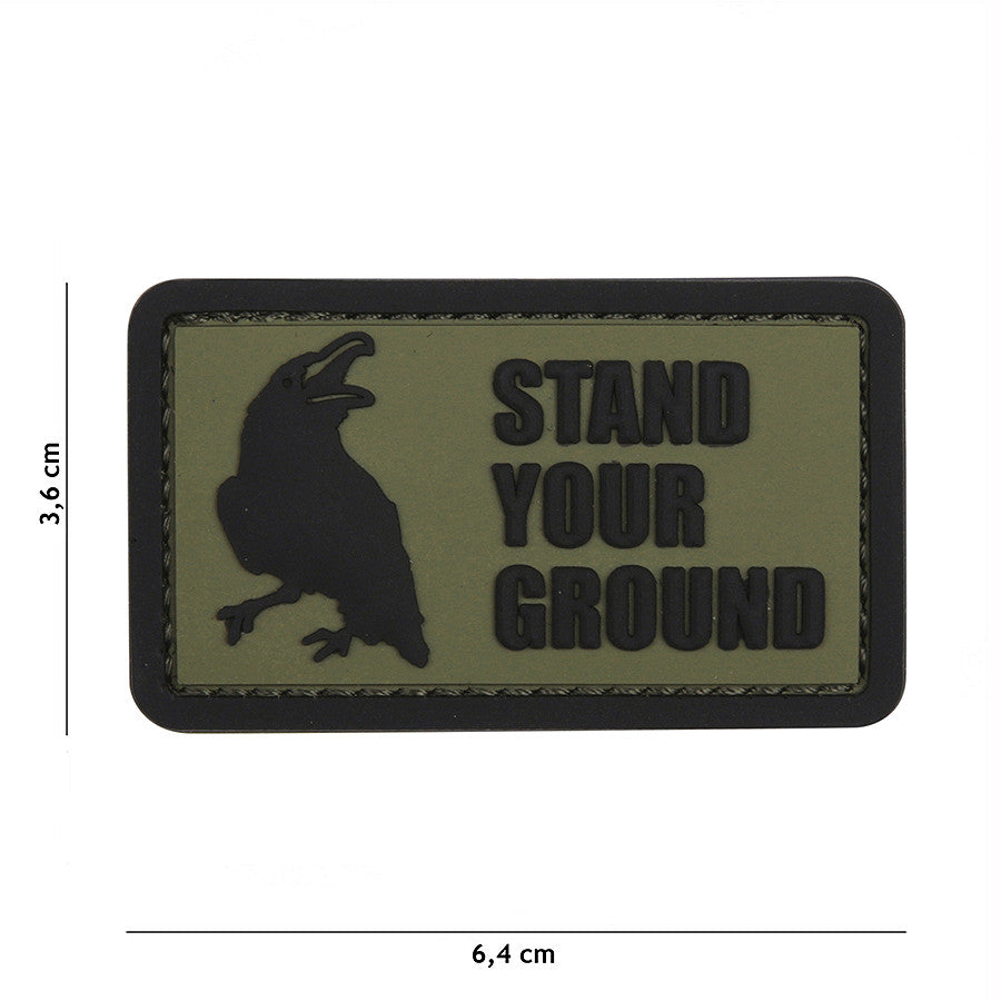 Emblem 3D PVC Stand Your Ground Verde - Afirmă-ți Principiile