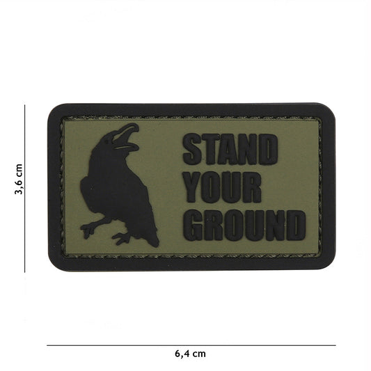 Emblem 3D PVC Stand Your Ground Verde - Afirmă-ți Principiile