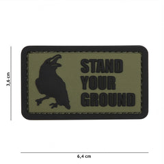 Emblem 3D PVC Stand Your Ground Verde - Afirmă-ți Principiile