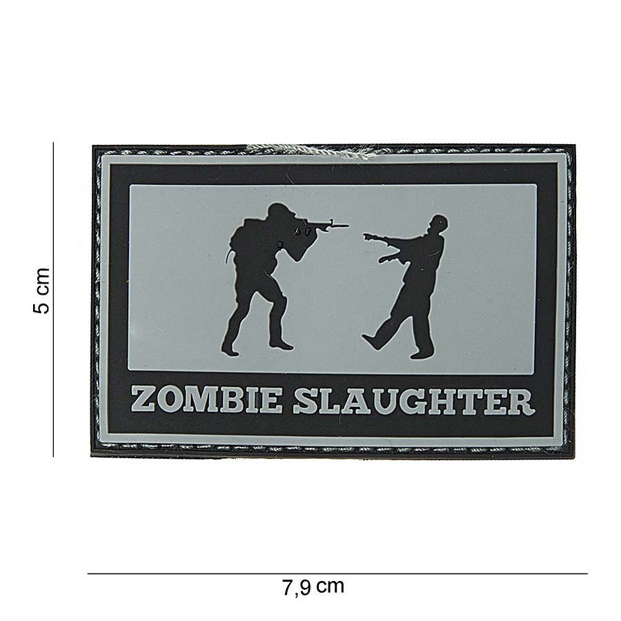 Emblem 3D PVC Zombie Slaughter - Afirmă-ți Atitudinea Neînfricată