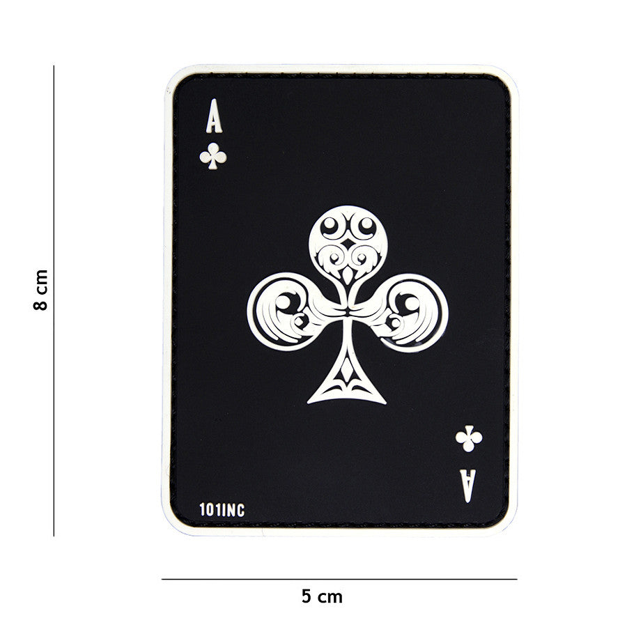 Emblem Tactic Klaver Aas 3D PVC Negru - Afirmă-ți Atitudinea