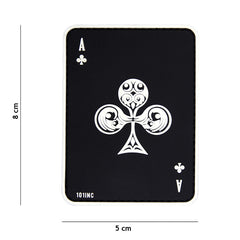 Emblem Tactic Klaver Aas 3D PVC Negru - Afirmă-ți Atitudinea