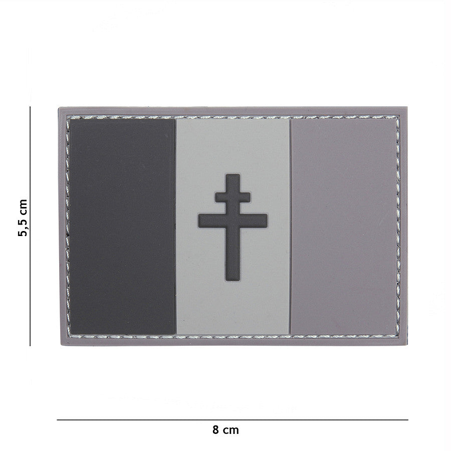 Emblema 3D Franse Vrijheid Gri PVC - Durabilitate și Stil Tactic