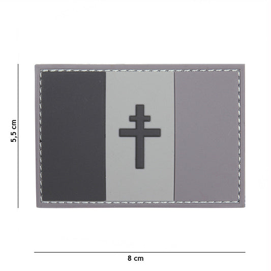 Emblema 3D Franse Vrijheid Gri PVC - Durabilitate și Stil Tactic