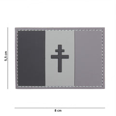 Emblema 3D Franse Vrijheid Gri PVC - Durabilitate și Stil Tactic