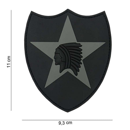 Emblema 3D PVC 2nd Infantry #13028 Negru Tactical - Distincție Tactică Durabilă